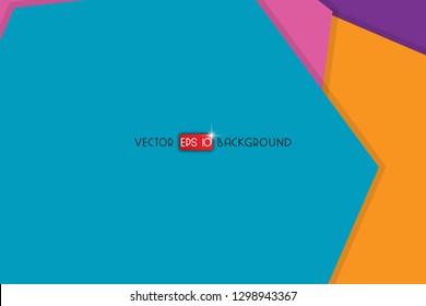 Abstract colorful hexagon background, vector design with shadow