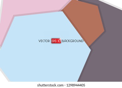 Abstract colorful hexagon background, vector design with shadow