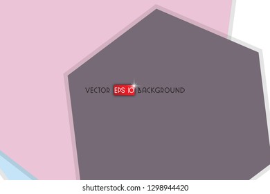 Abstract colorful hexagon background, vector design with shadow