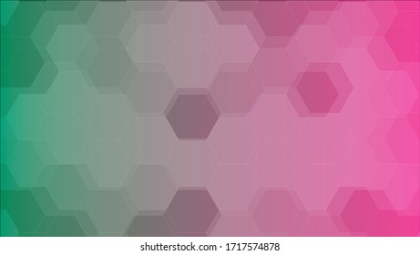 Abstract colorful hexagon mosaic wallpaper or background