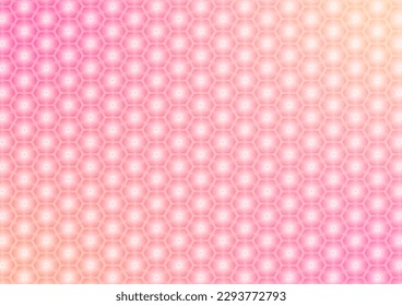 Abstract colorful hexagon pattern geometric gradient presentation light background. vector illustration.