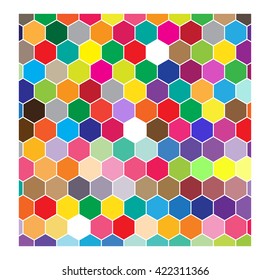 abstract colorful hexagon polygons background
