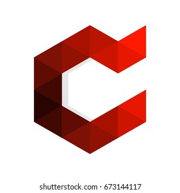 Abstract colorful hexagonal template logo design