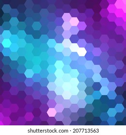 Abstract colorful hexagons background. Vector illustration