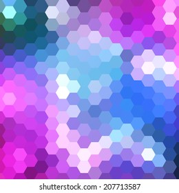 Abstract colorful hexagons background. Vector illustration
