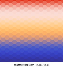 Abstract colorful hexagons background. Vector illustration