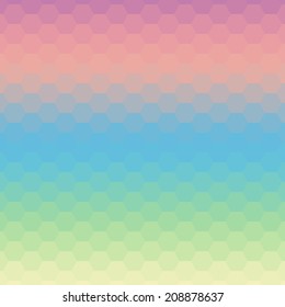 Abstract colorful hexagons background. Vector illustration