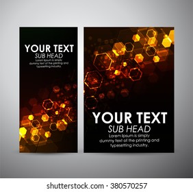 Abstract colorful hexagons. Graphics resources design template or roll up. 