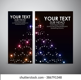 Abstract colorful hexagons. Graphics resources design template or roll up. 