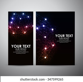 Abstract colorful hi-tech brochure business design template or roll up. Vector illustration
