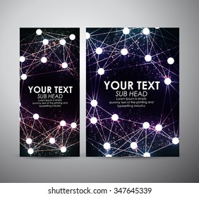 Abstract colorful hi-tech brochure business design template or roll up. Vector illustration