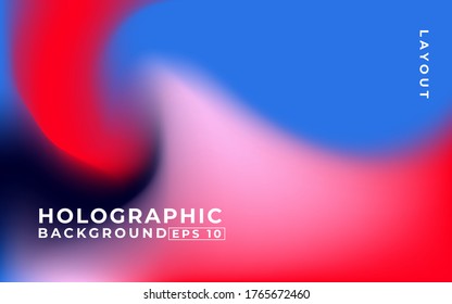 Abstract colorful holographic background. Premium vector
