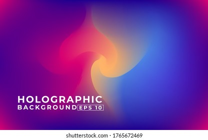 Abstract colorful holographic background. Premium vector