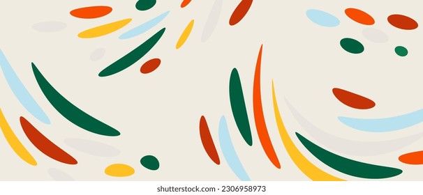 Abstract colorful horizontal background. Simple minimal modern wallpaper. Vector illustration