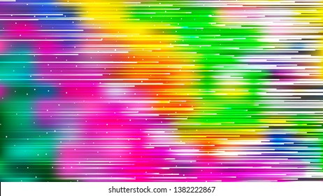 Abstract Colorful Horizontal Lines Background Vector Image