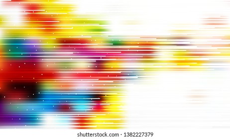 Abstract Colorful Horizontal Lines Background Illustration