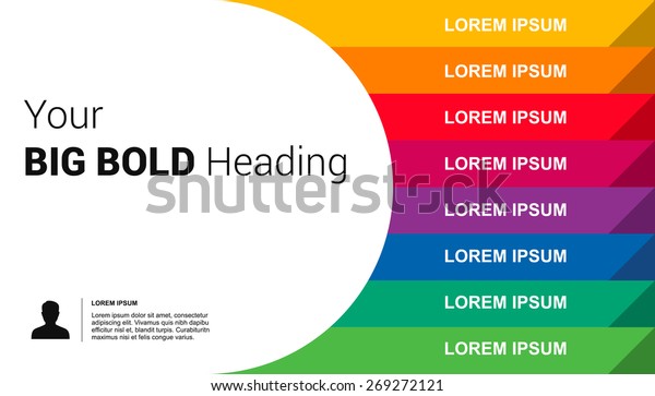 abstract colorful Horizontal\
lines background with text space 9 steps each divided with separate\
color