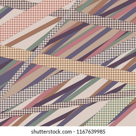 abstract colorful hounds tooth print