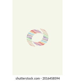 Abstract colorful icon on white background, vector