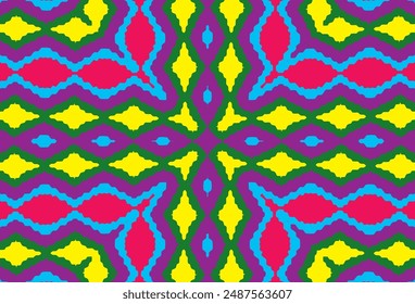 abstract colorful ikat seamless design