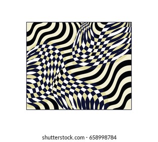 Abstract colorful illustration with stripes
