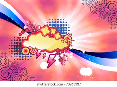 abstract colorful illustration of a variety of graphical elements