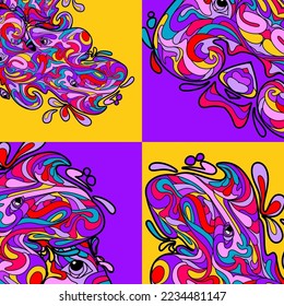 abstract colorful illustration, abstract colorful vector