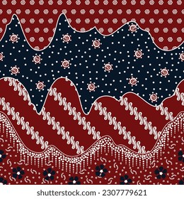 abstraktes bunter indonesisches Batik-Muster 