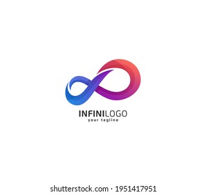 abstract colorful infinity logo design template