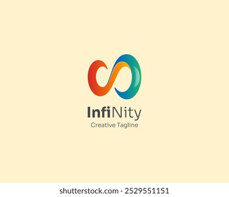 Abstractas gradiente de logotipo infinito colorido