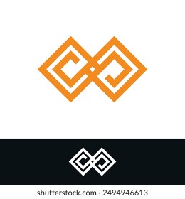 Abstract colorful infinity logo template design. Premium Vector