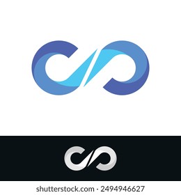 Abstract colorful infinity logo template design. Premium Vector