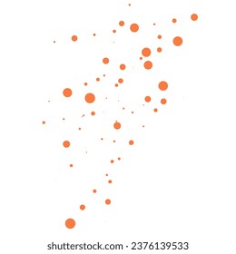 abstract colorful ink paint splashes , Orange art drops, color dots.