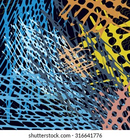 Abstract colorful ink strokes background. EPS 10 vector illustration.