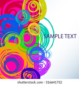 Abstract colorful ink strokes composition. EPS 10 vector illustration.