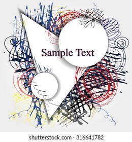 Abstract colorful ink strokes composition. EPS 10 vector illustration.
