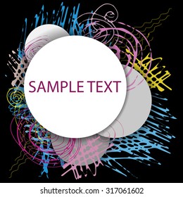 Abstract colorful ink strokes composition. EPS 10 vector illustration.