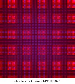 Abstract colorful intersected line background. Technology style checkered design template with empty space for text.