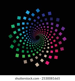 Abstract Colorful and intricate mandala design. 