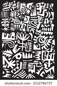 Abstract colorful and irregular shapes poster design.