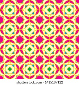 Abstract colorful Islamic pattern, geometric patern 