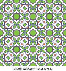 Abstract colorful Islamic pattern, geometric patern