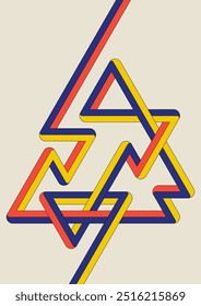 Abstrato colorido isométrico forma geométrica fundo estilo de arte moderna. Modelo de elemento de design pode ser usado para cartaz, pano de fundo, publicação, brochura, folheto, folheto, ilustração vetorial