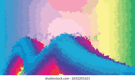 Abstract colorful jagged shapes background