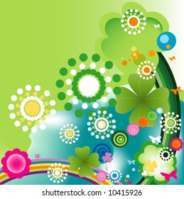 abstract colorful joyful springtime design