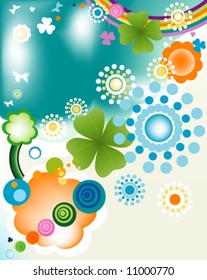 abstract colorful joyful springtime design