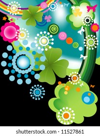 abstrato colorido alegre projeto primavera