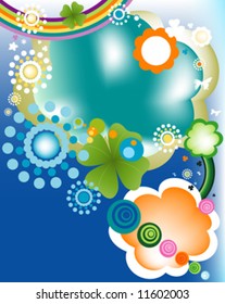 abstract colorful joyful springtime design
