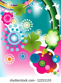 abstract colorful joyful springtime design