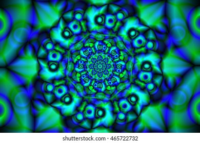 Abstract colorful kaleidoscope. Circle mandala ornament. Vector graphic design